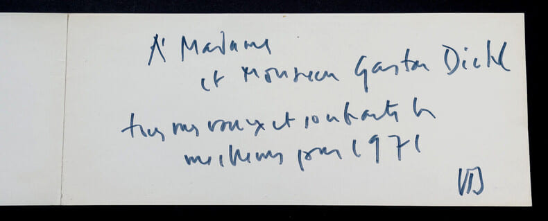 Olivier DEBR&Eacute; - CARTE POSTALE AUTOGRAPHE SIGN&Eacute;E A Gaston DICK, 1971. Olivier Debr&eacute;