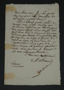Antony BÉRAUD chansonnier - LETTRE AUTOGRAPHE SIGNÉE À Mr FEBRÉ - "Ode à David"
