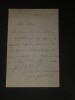 Lettre autographe sign&eacute;e &agrave; son patron, en date du 8 janvier. Pier-Angelo FIORENTINO