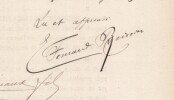 Pouvoir sign&eacute; Fernand Beissier – Collection coh&eacute;rente de 50 auteurs & musiciens. Fernand Beissier