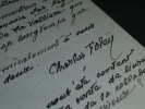 FOLEY Charles - LETTRE AUTOGRAPHE SIGNEE, PARIS 1935. Charles Fole&yuml;