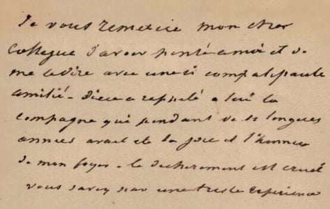 Duc d'Audiffret-Pasquier - Carte autographe signée de remerciements suite décès