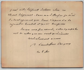 Duc d'Audiffret-Pasquier - Carte autographe signée de remerciements suite décès