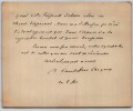 Duc d'Audiffret-Pasquier - Carte autographe sign&eacute;e de remerciements suite d&eacute;c&egrave;s. Duc d'Audiffret-Pasquier