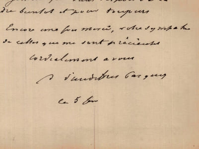 Duc d'Audiffret-Pasquier - Carte autographe signée de remerciements suite décès