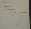 Charles Bernard DEROSNE - LETTRE AUTOGRAPHE SIGN&Eacute;E USA Colonel Ferri-Pisani. Charles Bernard DEROSNE