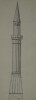 Dessin original sign&eacute; - Minaret persan - R&eacute;alis&eacute; &agrave; l'encre vers 1930. Louis Henri Laffill&eacute;e