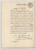 Pouvoir sign&eacute; par Gosselin dit G. Lenotre – Collection de 50 auteurs & musiciens. Gosselin dit G. Lenotre