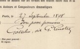 Pouvoir sign&eacute; par Gosselin dit G. Lenotre – Collection de 50 auteurs & musiciens. Gosselin dit G. Lenotre