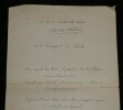 Gustave Vallat - Po&egrave;me autographe sign&eacute; - hommage &agrave; Rouget de Lisle - 1882. Gustave Vallat