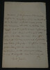 Jules FAVRE, Avocat - LETTRE AUTOGRAPHE SIGN&Eacute;E. Jules FAVRE