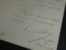Ernest LEBON, Math&eacute;maticien - LETTRE AUTOGRAPHE SIGN&Eacute;E A C.A. LAISANT, 1879. Ernest LEBON