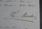 ANCELOT Virginie - LETTRE AUTOGRAPHE SIGNEE - PARIS, TH&Eacute;&Acirc;TRE DE VAUDEVILLE. Virginie Ancelot