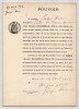 Pouvoir sign&eacute; par Georges H&uuml;e – Collection coh&eacute;rente 24 auteurs & musiciens. Georges H&uuml;e