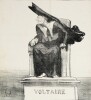 Actualit&eacute;s - clerg&eacute;, instruction, politique - 4 lithographies extraites du Charivari, mont&eacute;es sur papier verg&eacute;. Daumier, Honor&eacute;