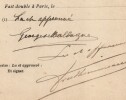 Pouvoir sign&eacute; Georges Maldague – Collection coh&eacute;rente de 50 auteurs & musiciens. Georges Maldague (pseudonyme de Jos&eacute;phine Maldague)
