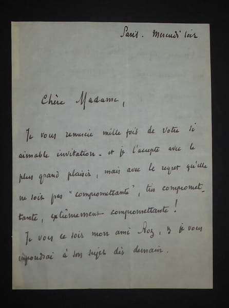 BELLESSORT Andr&eacute; - LETTRE AUTOGRAPHE SIGN&Eacute;E coquine "compromettante" PARIS. Andr&eacute; Bellessort