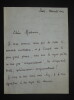 BELLESSORT Andr&eacute; - LETTRE AUTOGRAPHE SIGN&Eacute;E coquine "compromettante" PARIS. Andr&eacute; Bellessort