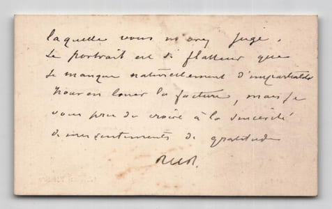Pierre Waldeck-Rousseau - Carte de visite autographe signée