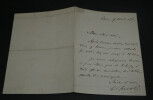 Ferdinand H&Eacute;ROLD, Homme politique - LETTRE AUTOGRAPHE SIGN&Eacute;E 1876 PARIS. Ferdinand H&Eacute;ROLD