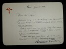 LETTRE AUTOGRAPHE SIGN&Eacute;E, ECHO DE PARIS, 1909. Cl&eacute;ment Vautel