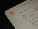 LETTRE AUTOGRAPHE SIGN&Eacute;E, ECHO DE PARIS, 1909. Cl&eacute;ment Vautel