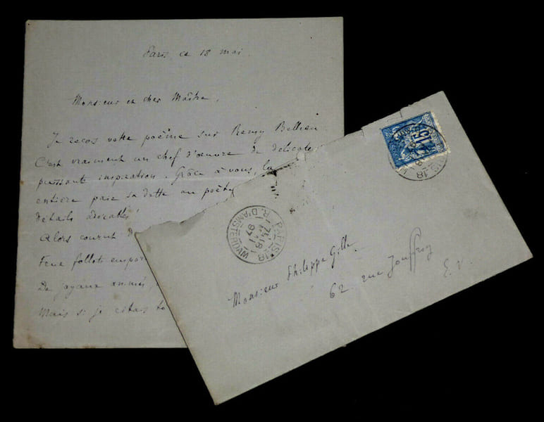 Emile HINZELIN - LETTRE AUTOGRAPHE SIGNEE ADRESSEE A Philippe GILLE, Paris, 1897. Emile Hinzelin