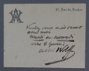 Albert WOLFF, &Eacute;crivain - CARTE-LETTRE AUTOGRAPHE SIGN&Eacute;E. Albert WOLFF