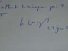 Ren&eacute; MASSIGLI Pens&eacute;e autographe sign&eacute;e en 1978 1 page. Ren&eacute; MASSIGLI