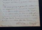 LETTRE AUTOGRAPHE SIGN&Eacute;E. Louis-Ren&eacute; de PONT-JEST (R&eacute;my L&eacute;on DELMAS)