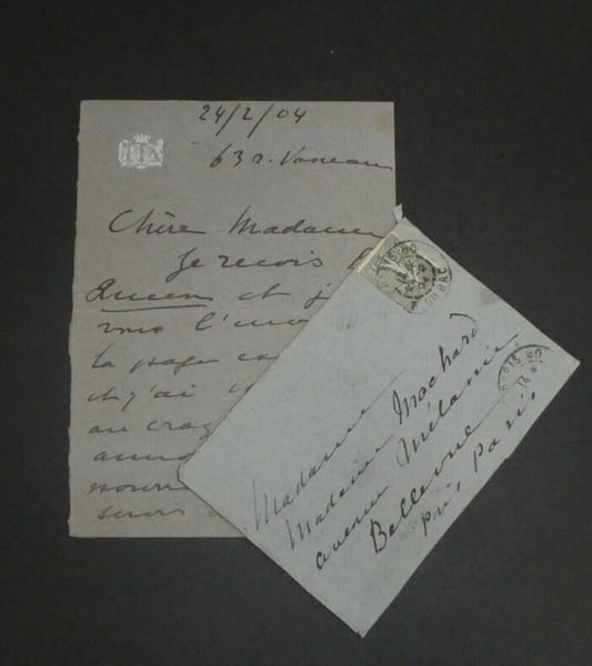 Christine BLAZE - Lettre autographe sign&eacute;e avec enveloppe &agrave; Madame MACHARD - 24 f&eacute;vrier [1804]. Christine Blaze