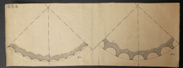 Dessin original sign&eacute; - Trac&eacute; des cannelures ioniques des &eacute;poques archa&iuml;ques & classiques. Louis Henri Laffill&eacute;e