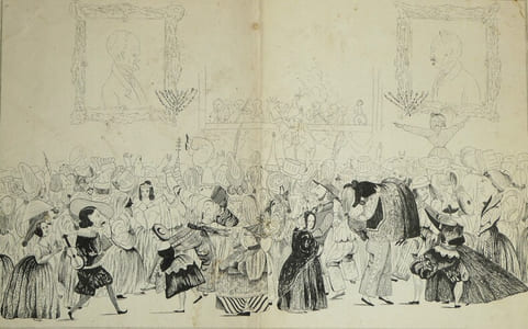 Lithographie XIXe Grand Bal Chicart Périgourdin - A. Lecombe Dupont & A. Kintzel
