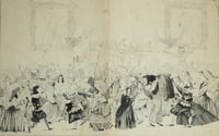 Lithographie XIXe Grand Bal Chicart Périgourdin - A. Lecombe Dupont & A. Kintzel