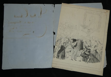 Lithographie XIXe Grand Bal Chicart Périgourdin - A. Lecombe Dupont & A. Kintzel