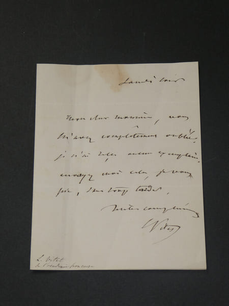 Ludovic VITET, lettre autographe sign&eacute;e, 2 pages. Ludovic VITET