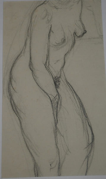 GEORGES CHESNEAU - NU ACAD&Eacute;MIQUE - Dessin au crayon - Corps d'une femme - CURIOSA. Georges Chesneau