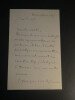 Edouard HERV&Eacute; - LETTRE AUTOGRAPHE SIGN&Eacute;E son ma&icirc;tre - 2 pages - 1885. Edouard HERV&Eacute;