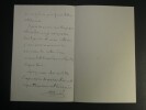 Edouard HERV&Eacute; - LETTRE AUTOGRAPHE SIGN&Eacute;E son ma&icirc;tre - 2 pages - 1885. Edouard HERV&Eacute;