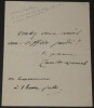 Camille DOUCET - LETTRE AUTOGRAPHE SIGN&Eacute;E Invitation &agrave; une pi&egrave;ce de th&eacute;&acirc;tre. Camille Doucet