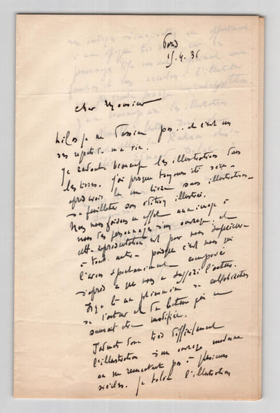 DENYS AMIEL &Eacute;crivain LETTRE AUTOGRAPHE SIGN&Eacute;E - 9 avril 1936. Denys Amiel