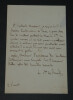 Comtesse Agathe Pauline Caylac de Ceylan de Bradi - LETTRE AUTOGRAPHE SIGN&Eacute;E. Agathe Pauline Caylac de Ceylan de Bradi