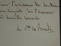Comtesse Agathe Pauline Caylac de Ceylan de Bradi - LETTRE AUTOGRAPHE SIGNÉE