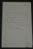 Mathieu MOL&Eacute;, Homme d'&Eacute;tat fran&ccedil;ais - LETTRE AUTOGRAPHE SIGN&Eacute;E. Mathieu MOL&Eacute;
