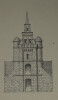 Dessin original sign&eacute; - Eglise de L&eacute;zardrieux (XVIe si&egrave;cle). Louis Henri Laffill&eacute;e