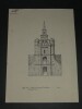 Dessin original sign&eacute; - Eglise de L&eacute;zardrieux (XVIe si&egrave;cle). Louis Henri Laffill&eacute;e