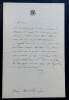 NUMA - LETTRE AUTOGRAPHE SIGN&Eacute;E &Agrave; Edmond ABOUT et Emile de NAJAC. Numa-Polydore Haering dit Numa