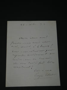 Eugène LABICHE, Dramaturge - LETTRE AUTOGRAPHE SIGNÉE, 1872