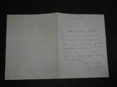 Eugène LABICHE, Dramaturge - LETTRE AUTOGRAPHE SIGNÉE, 1872
