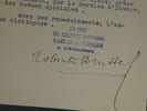 Robert BRUSSEL - LETTRE DACTYLOGRAPHI&Eacute;E SIGN&Eacute;E - ACTION ARTISTIQUE - 1921. Robert BRUSSEL